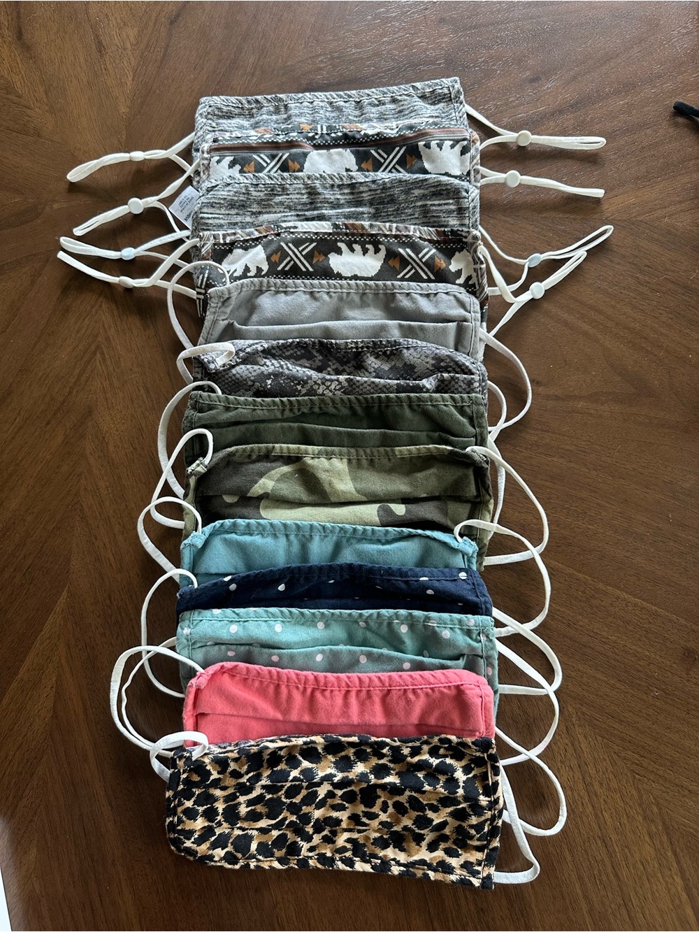 Reusable Face Mask Pack - Mixed Colors (Pink, Blue, Green, Camo, Leopard)